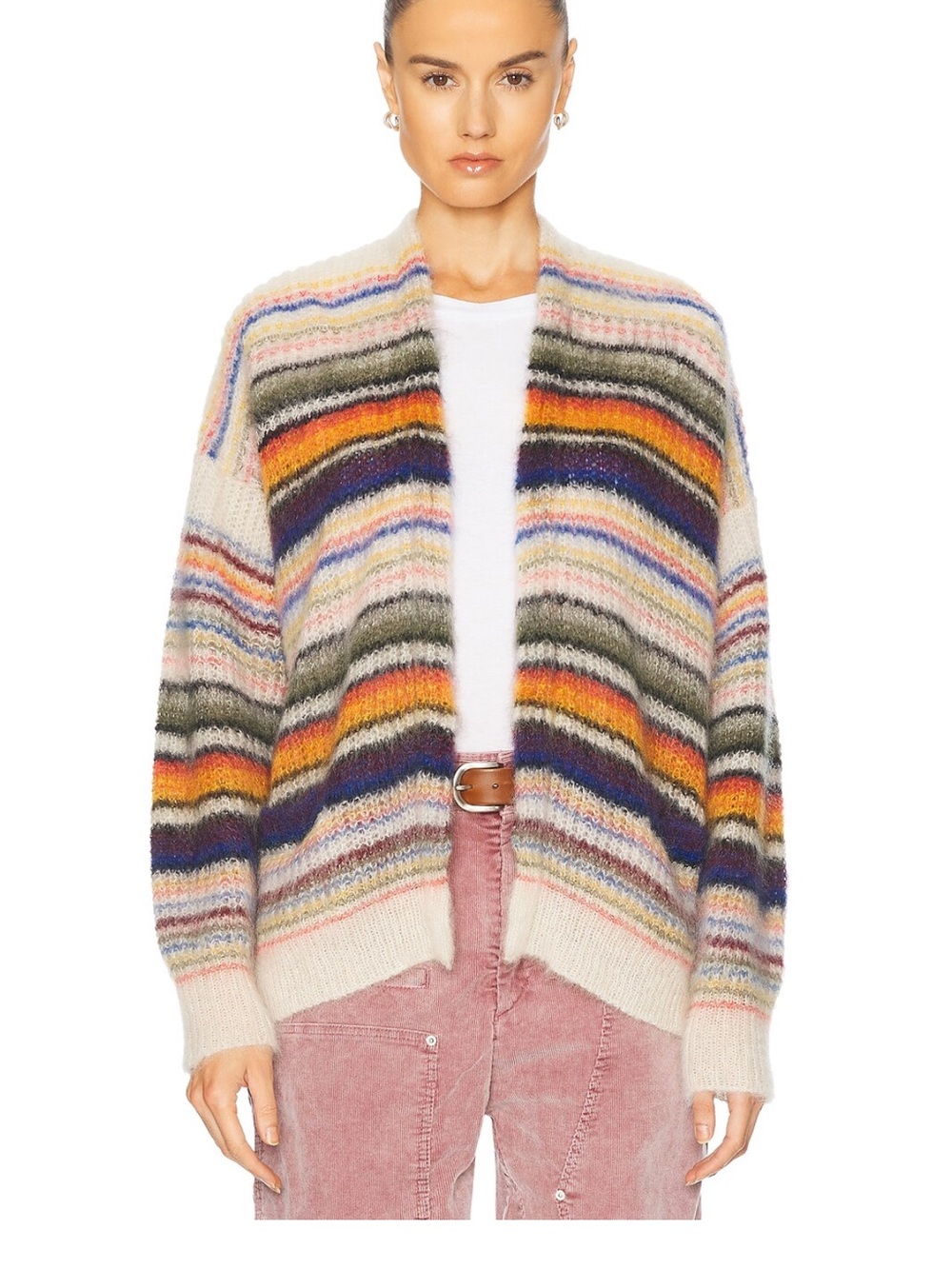 Isabel Marant Etoile Dana Cardigan Sweater Striped Multicolor